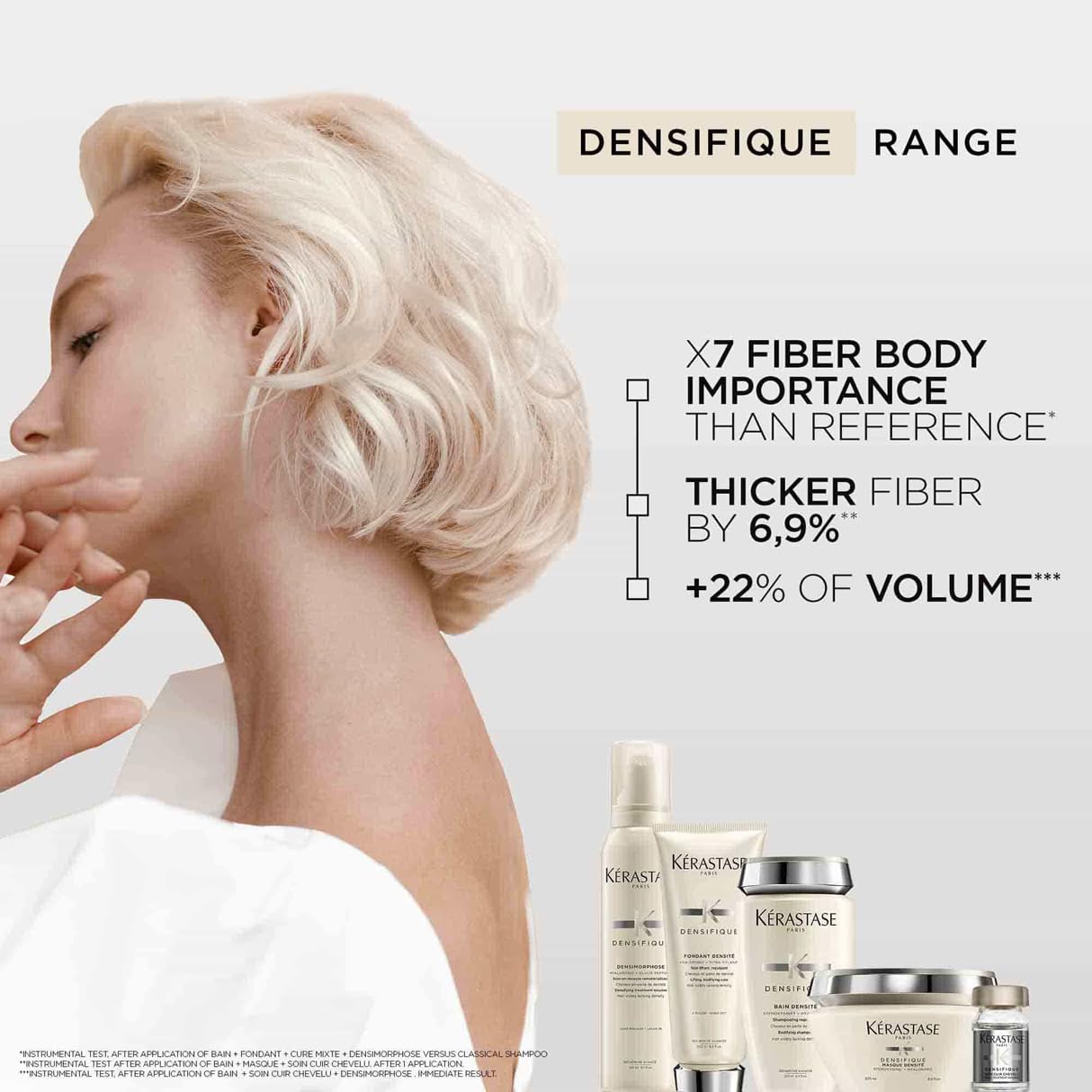 Lavender KÉRASTASE Densifique Densité Shampoo, Thickening & Strengthening Shampoo, Removes Build-Up & Adds Shine with Hyaluronic Acid for Fine, Thin & Thinning Hair, 8.5 Fl Oz