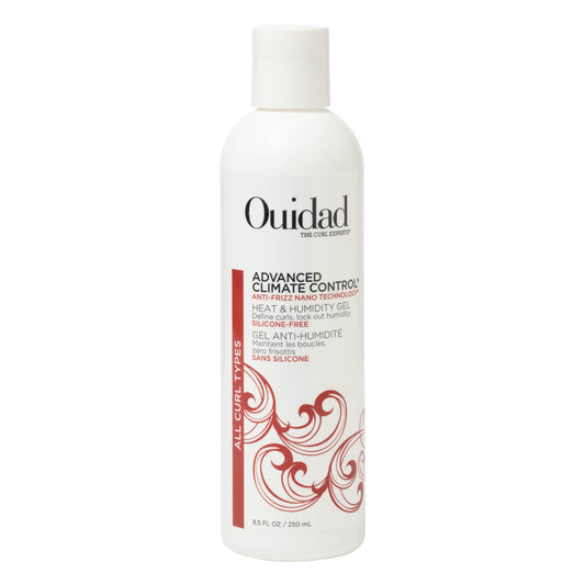 White Smoke Ouidad Advanced Climate Control Heat & Humidity Gel - 8.5 fl oz, Anti-Frizz Nano Technology, Locks Out Humidity, Crunch-Free Styling Gel for Curly Hair, For All Curl Types