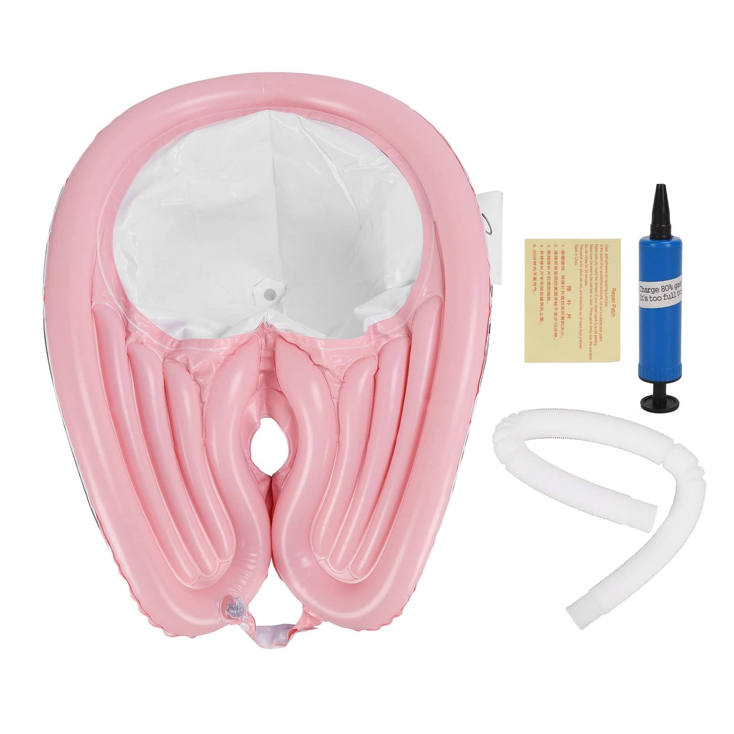 White Smoke Hair Shampoo Basin, Portable Hair Washing Tray Pink with Detachable Drain Hose for Home