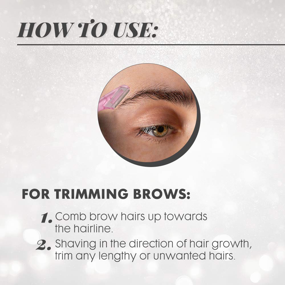 Lavender Ardell Pro Brow for Trim & Shape – Eyebrow Razor, Trimmer, and Shaper with Cover, Face Razor for Women, Dermaplane Razor, 1 Pack
