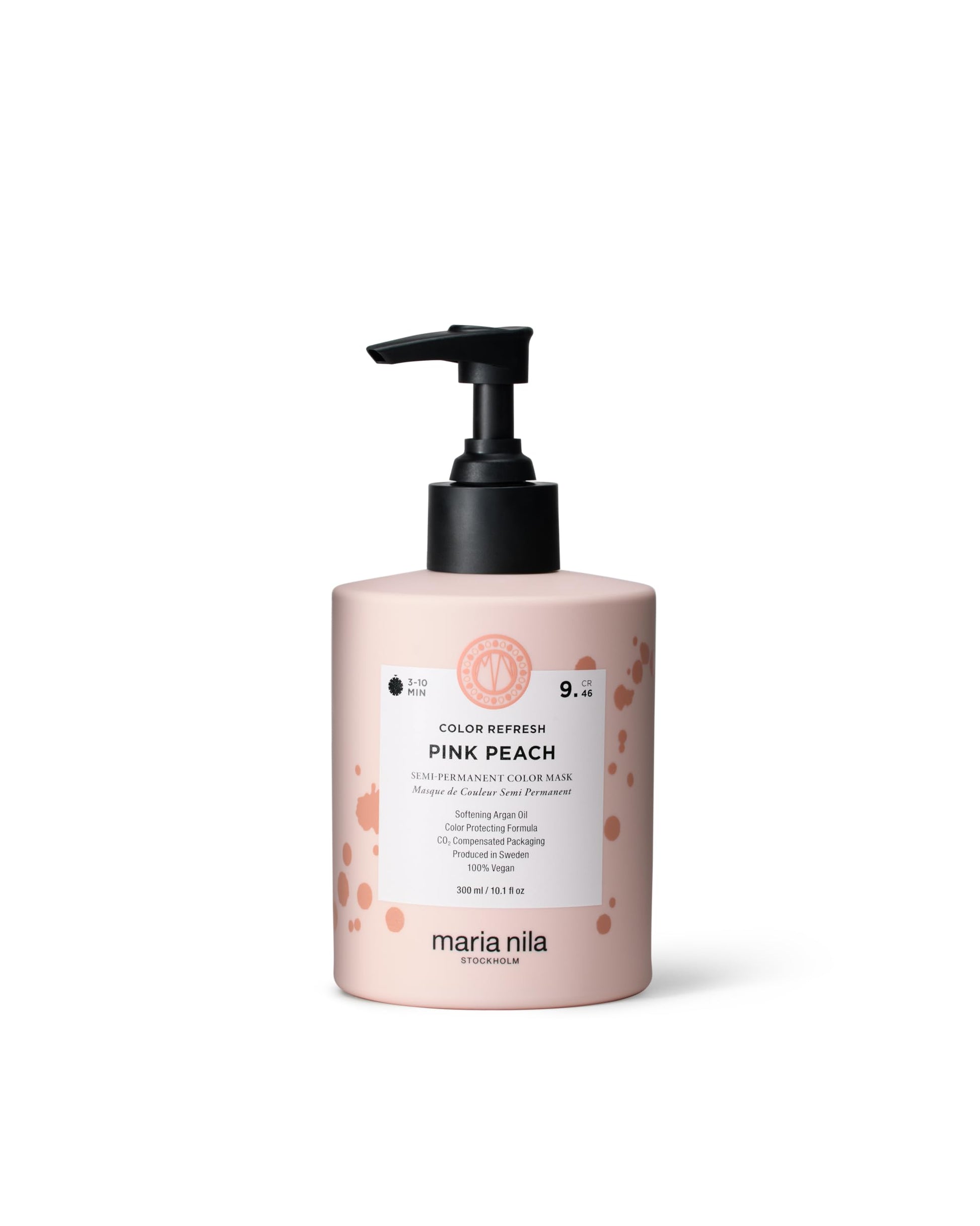 White Smoke Maria Nila Color Refresh, Pink Peach 10.1 Fl Oz, Warm Pink-peach tone Hair Mask, Semi-Permanent Pigments, 100% Vegan & Sulfate/Paraben free