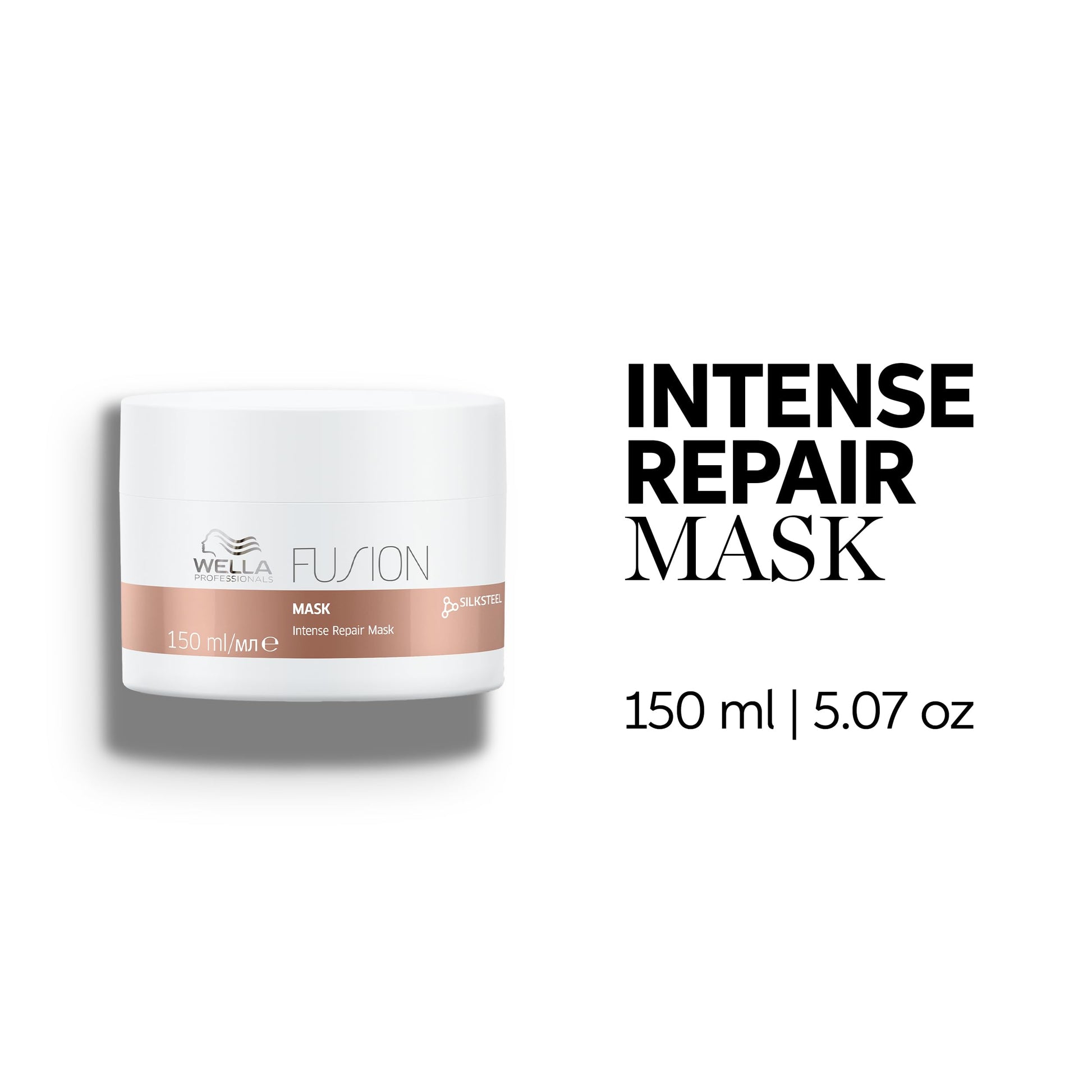 White Smoke Wella Professionals Fusion Intense Repair Mask for Damaged Hair | Repairs, Strengthens & Protects Against Breakage for Smooth, Silky Hair | 5.07 Fl Oz