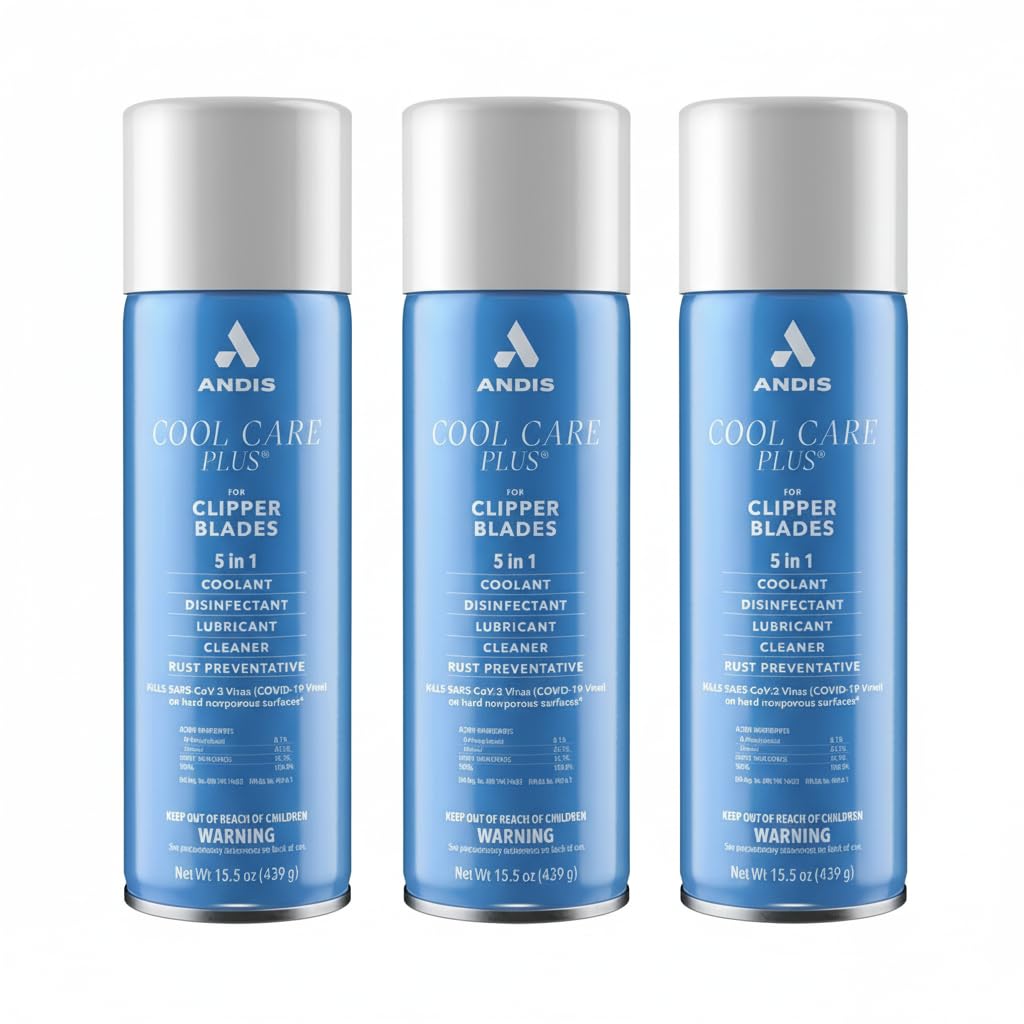White Smoke ANDIS Cool Care Plus Clipper Lubricating Spray 5-In-1 3 x CL-12750