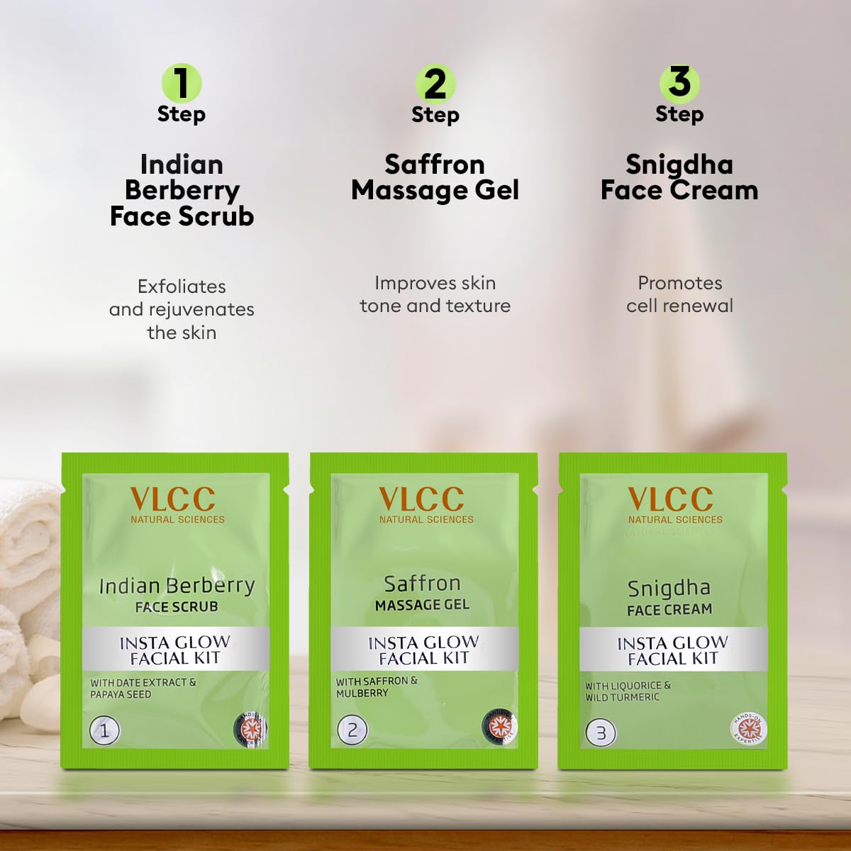 Lavender VLCC Salon Series Instaglow Facial Kit (6 Facials)(240gm+12ml)