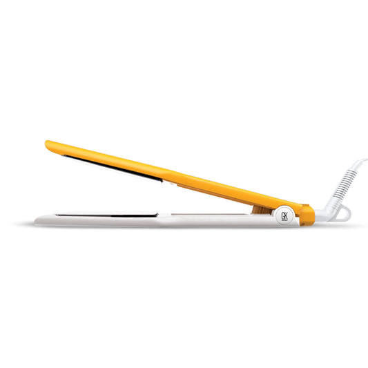 White Smoke GK HAIR Global Keratin One Control Titanium Styling Flat Iron, 1.5 inches Wide Plates, Auto Shutoff, Professional Straightener, All Hair Types, 150C-232C