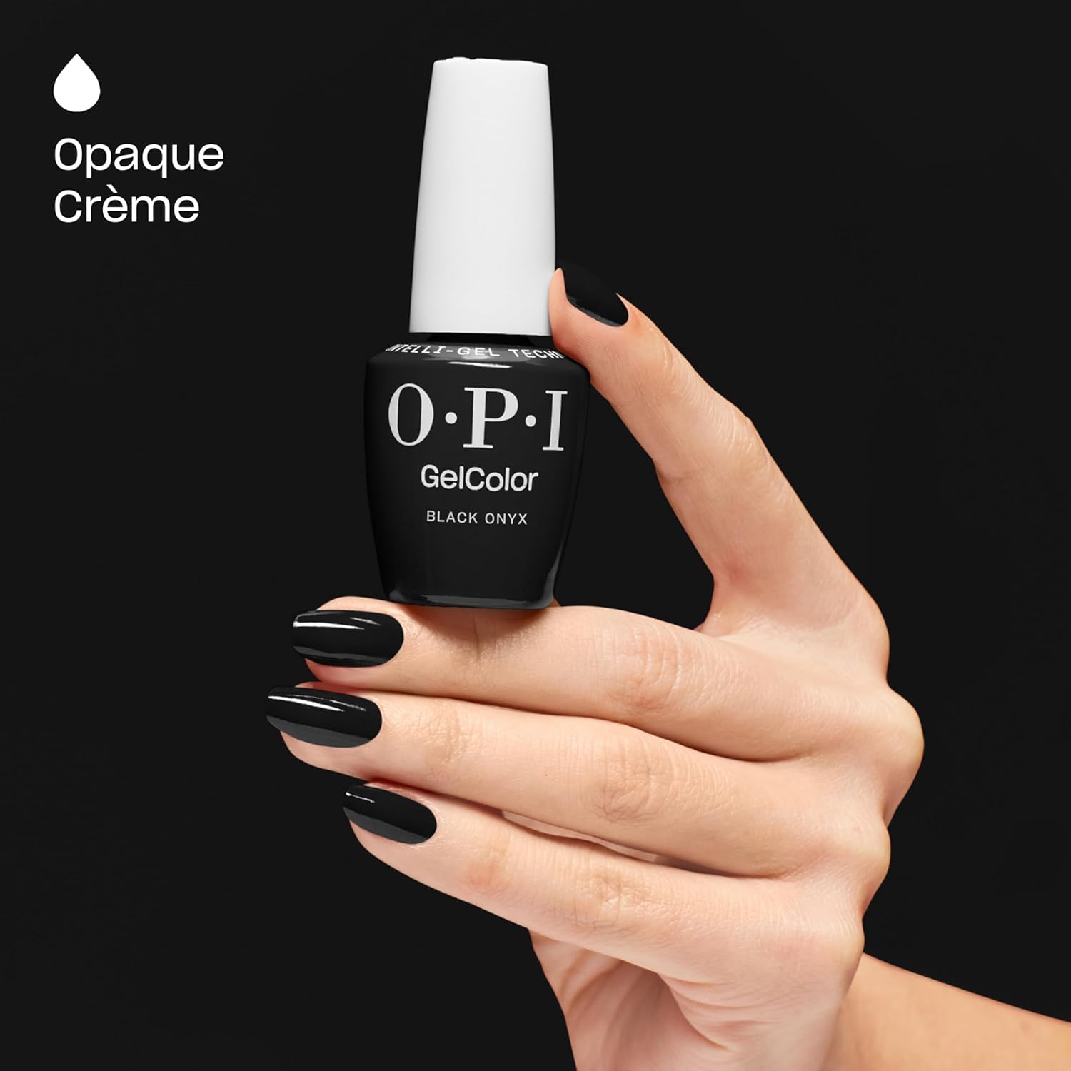 Black OPI GelColor Iconic Shades Gel Nail Polish Trio Bundle | Black Onyx, Opaque Dark Black + Barefoot in Barcelona, Opaque Dark Brown + Put It in Neutral, Sheer Soft Pink Crème UV Cure Gel Nail Polish Col