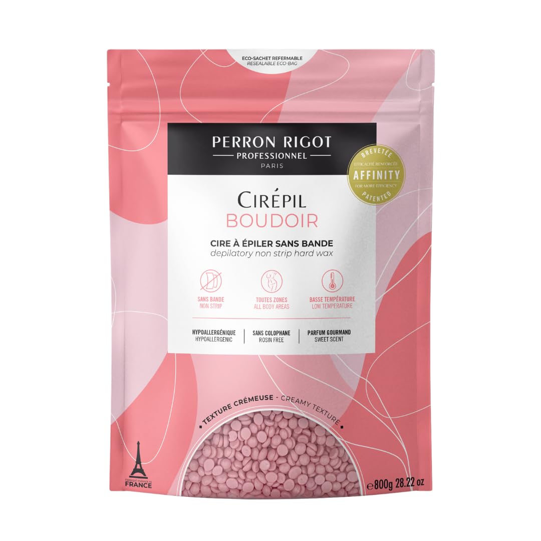White Smoke Cirepil - Boudoir - 800g / 28.22 oz Hard Wax Beads Bag - Hypoallergenic, Allergen-Free & Rosin-Free for Sensitive Skin - Professional Stripless Hair Removal for Face & Body - Low Temp Refill Bag