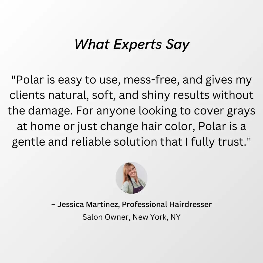 Lavender Polar Haircare - Medium Brown Shampoo Hair Dye for Women & Men, Semi Permanent Color Cleanser for Gray Coverage, Vegan Instant Tint Formula, Fast Acting Medium Brown Shade, 6.76 Fl Oz, Easy Home Use