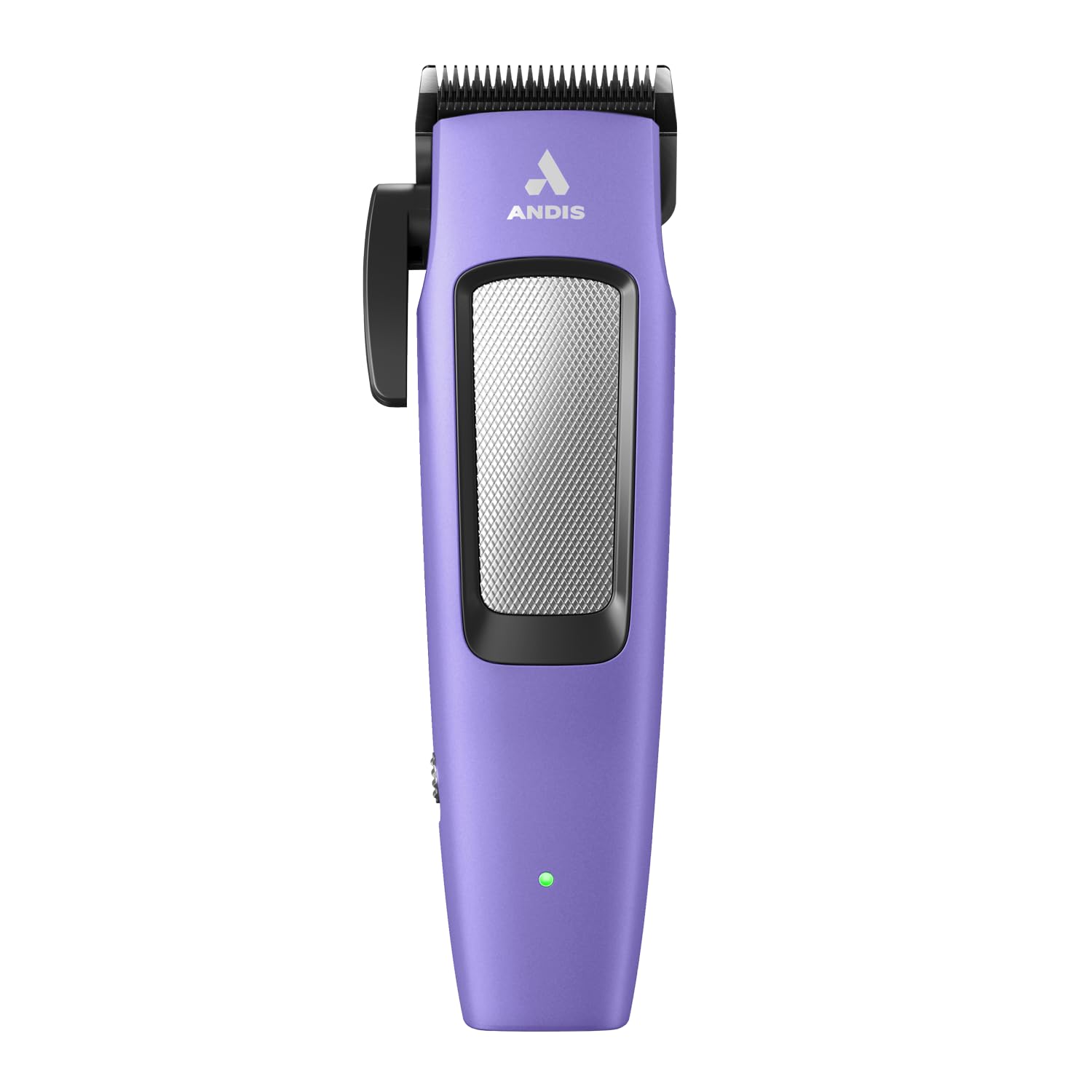 White Smoke Andis Easy Clip Adjustable Blade Cordless II Dog Clipper, 10 Piece Kit, Lithium-Ion Battery, Purple, 560017