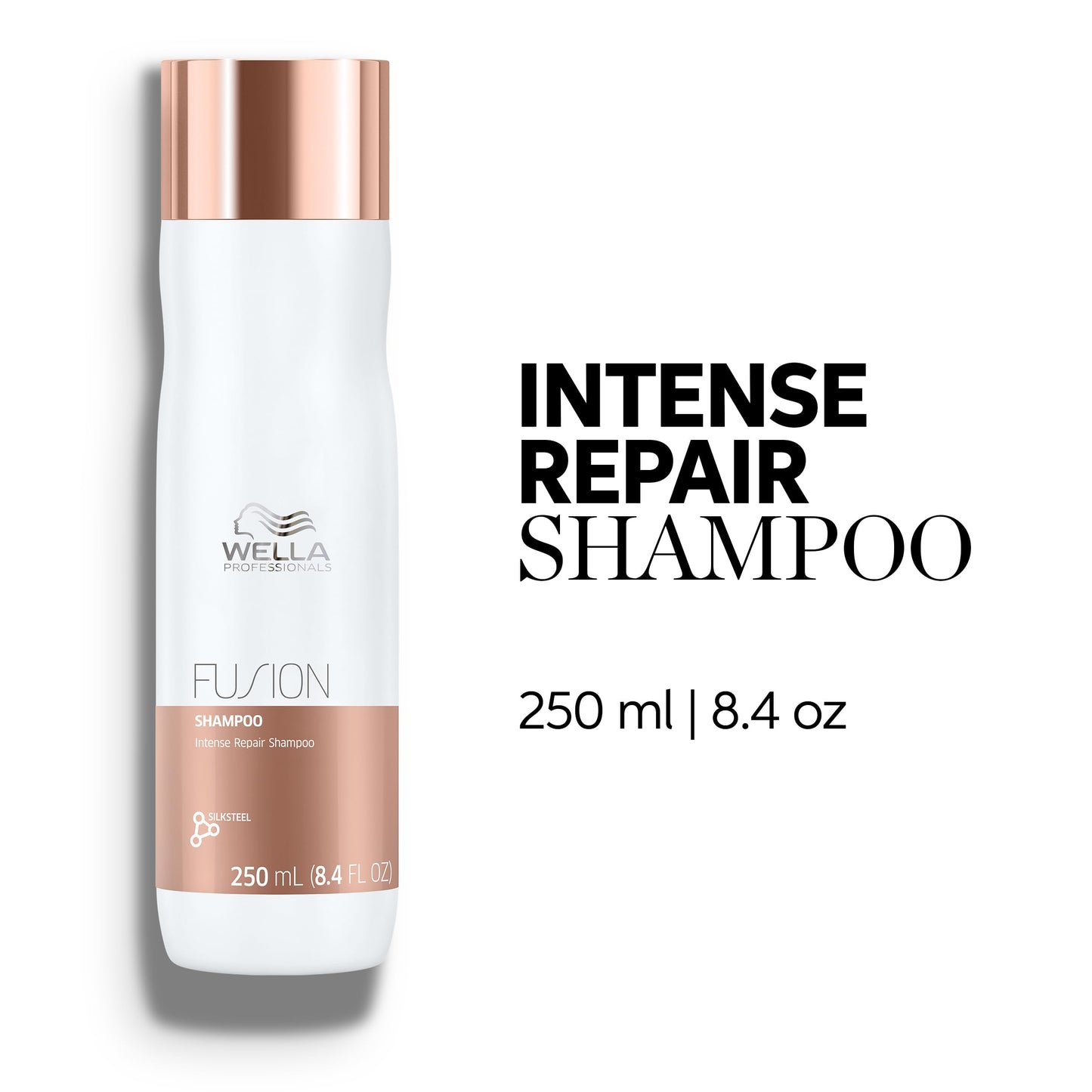 White Smoke Wella Professionals Fusion Intense Repair Shampoo for Damaged Hair | Repairs, Strengthens & Protects Against Breakage for Smooth, Silky Hair | 8.4 Fl Oz