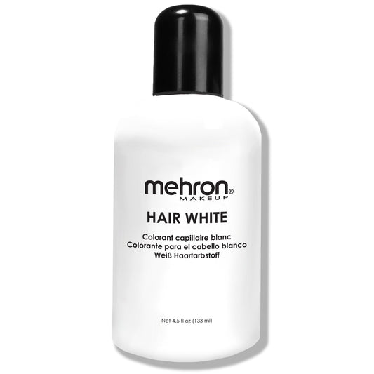 White Smoke Mehron Makeup Hair White | Washable White Hair Dye | Temporary Hair Color for Theatre, Cosplay, & Halloween 4.5 oz (133 ml)