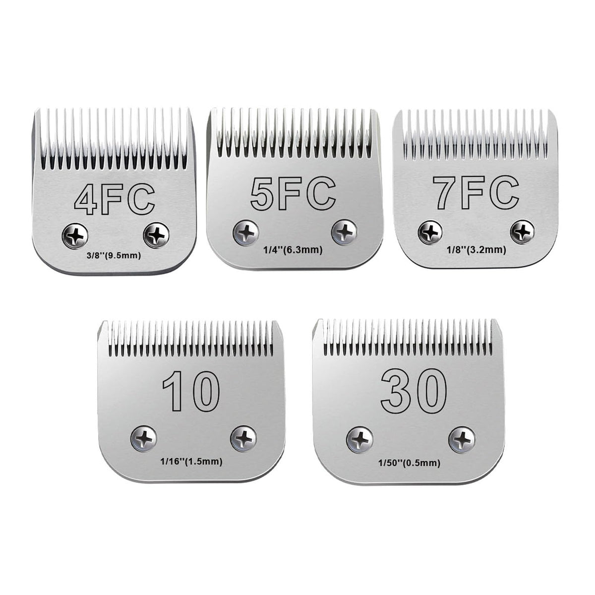 5Pack Dog Grooming Blades Compatible with Andis Dog Clippers,Dog Clipper Blades Compatible with Oster A5,Wahl km10 Dog Clippers for Animal Dog Cat Horse,Stainless-Steel Blade Sharp