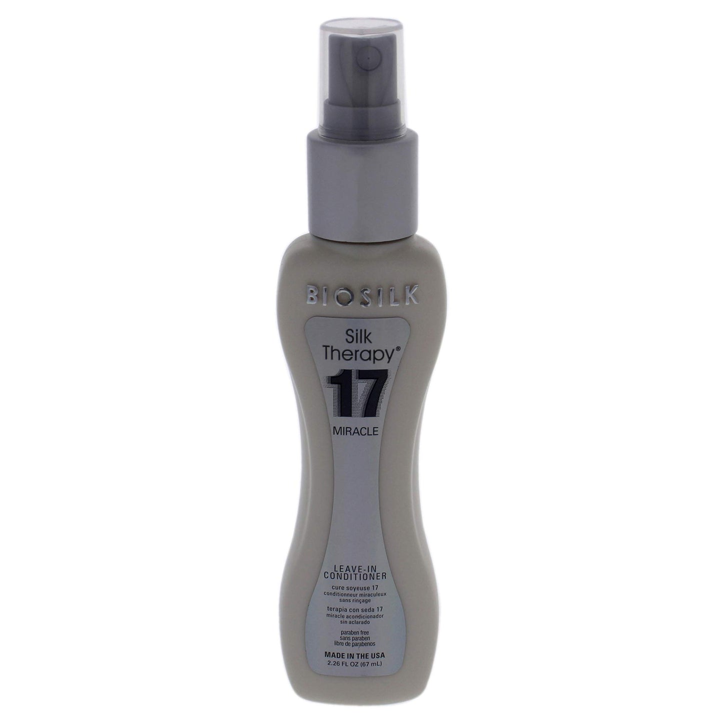 Dim Gray BioSilk Silk Therapy 17 Miracle Spray Leave-In Conditioner - 2.26oz Travel Size