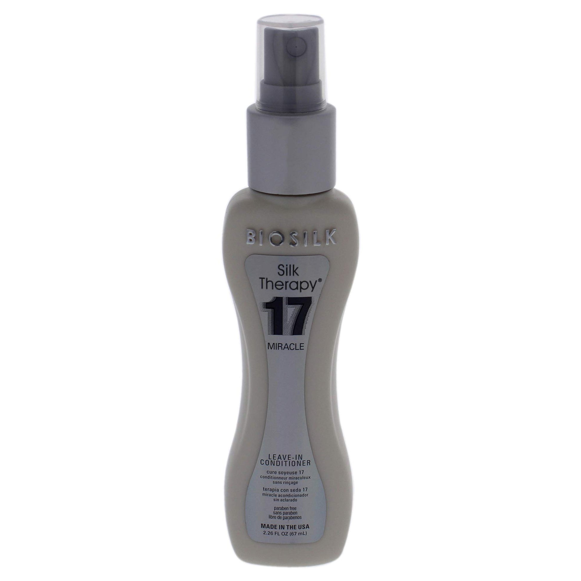 Dim Gray BioSilk Silk Therapy 17 Miracle Spray Leave-In Conditioner - 2.26oz Travel Size