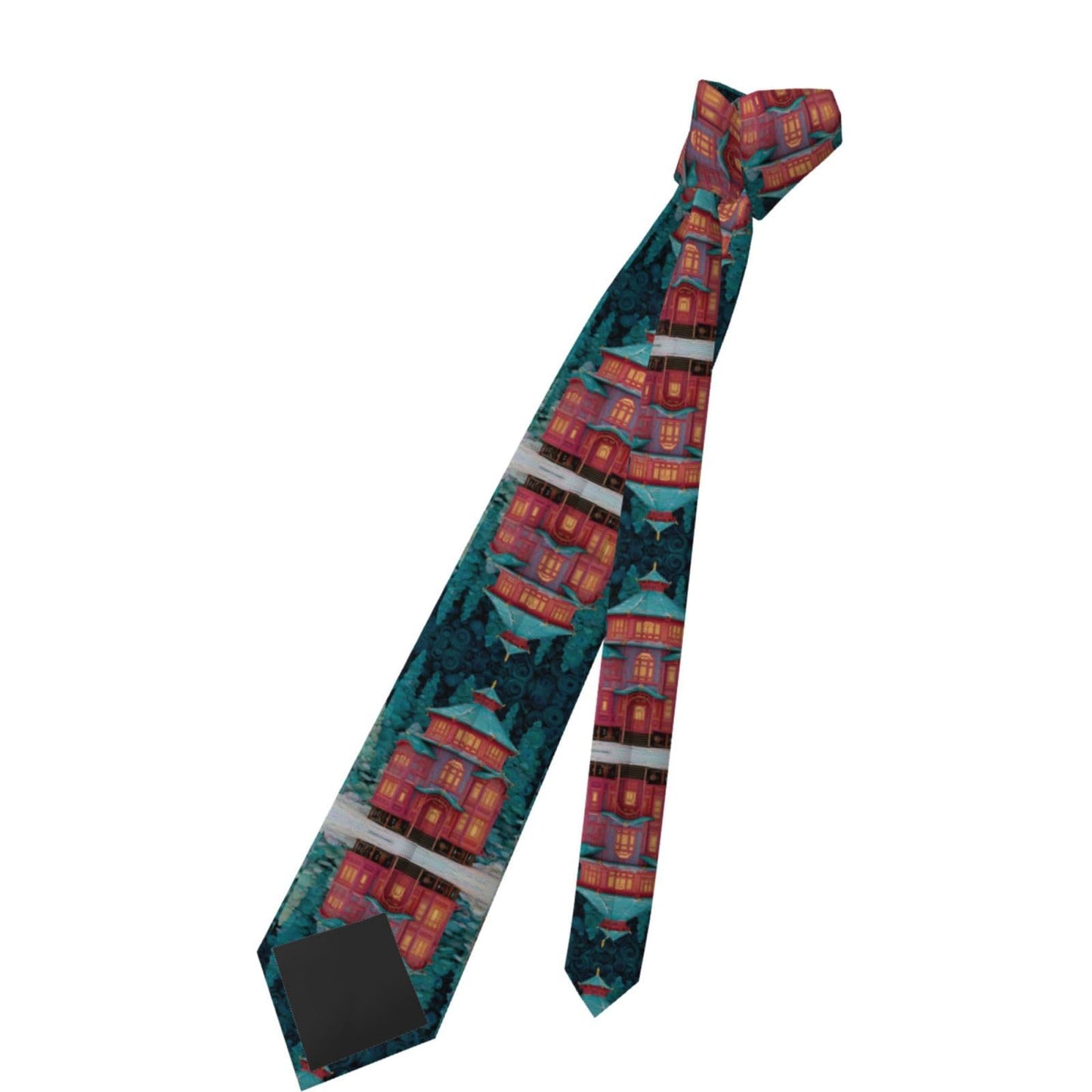 White Smoke JZMTY Enchanted Alcove Men's Necktie with Anti-Floating Buckle Design Soft Wrinkle-Resistant Various Formal Occasions