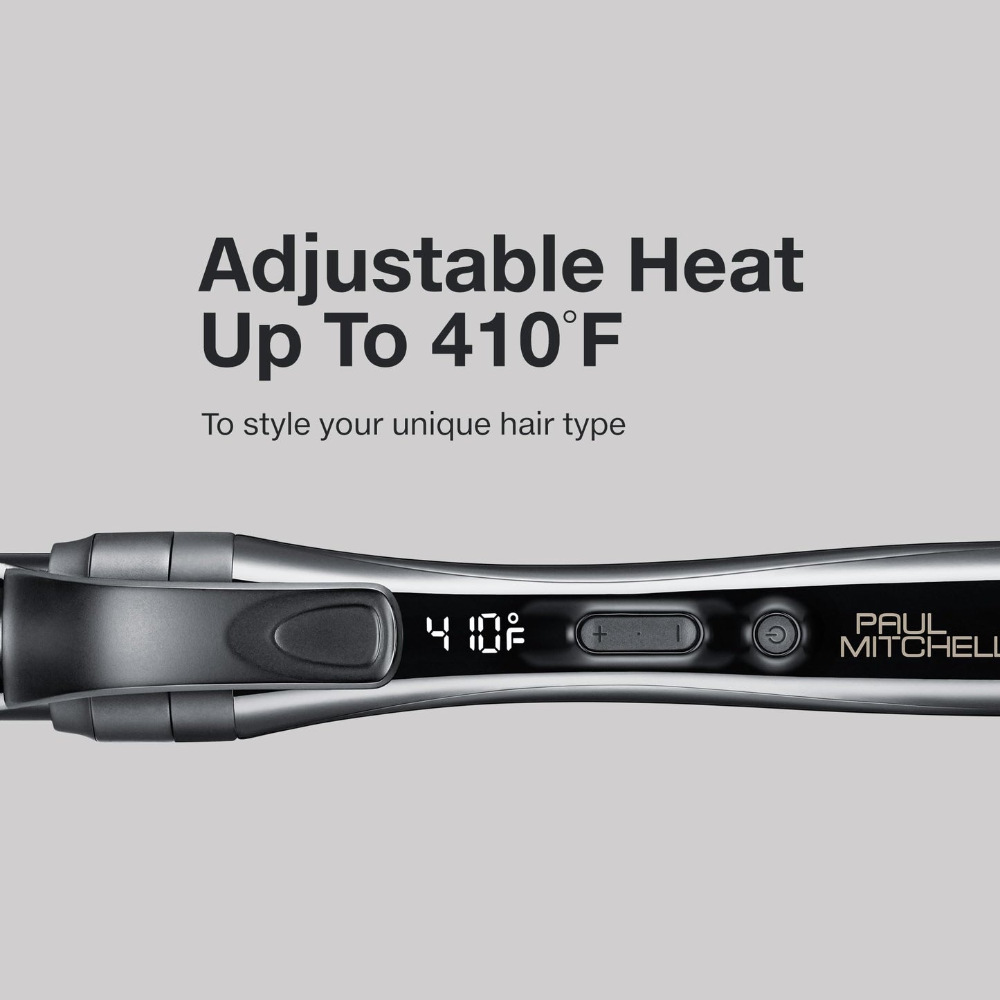 Gray Paul Mitchell Clipped 3-in-1 Ceramic Interchangeable Curling Iron, 3 Clip Barrels for Multiple Hairstyles