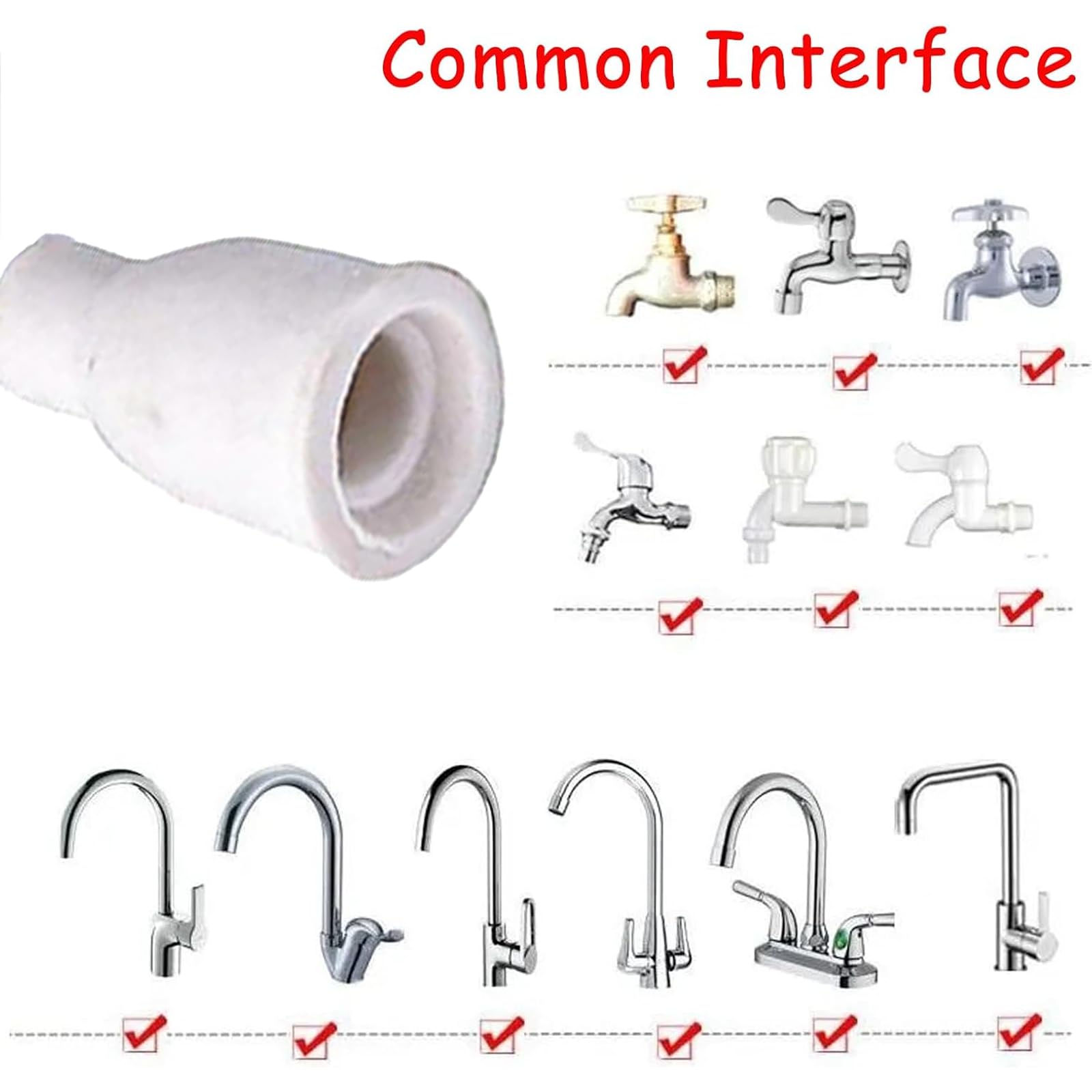 White Smoke CaoXiong 13.12ft/4m Sink Spray Hose, Portable Shampoo Sprayer, Handheld Sink Spray Shower Head Spray Hose for Bathing Baby, Pets, Washing Hair, Rinsing Vegetables, Utility Sink