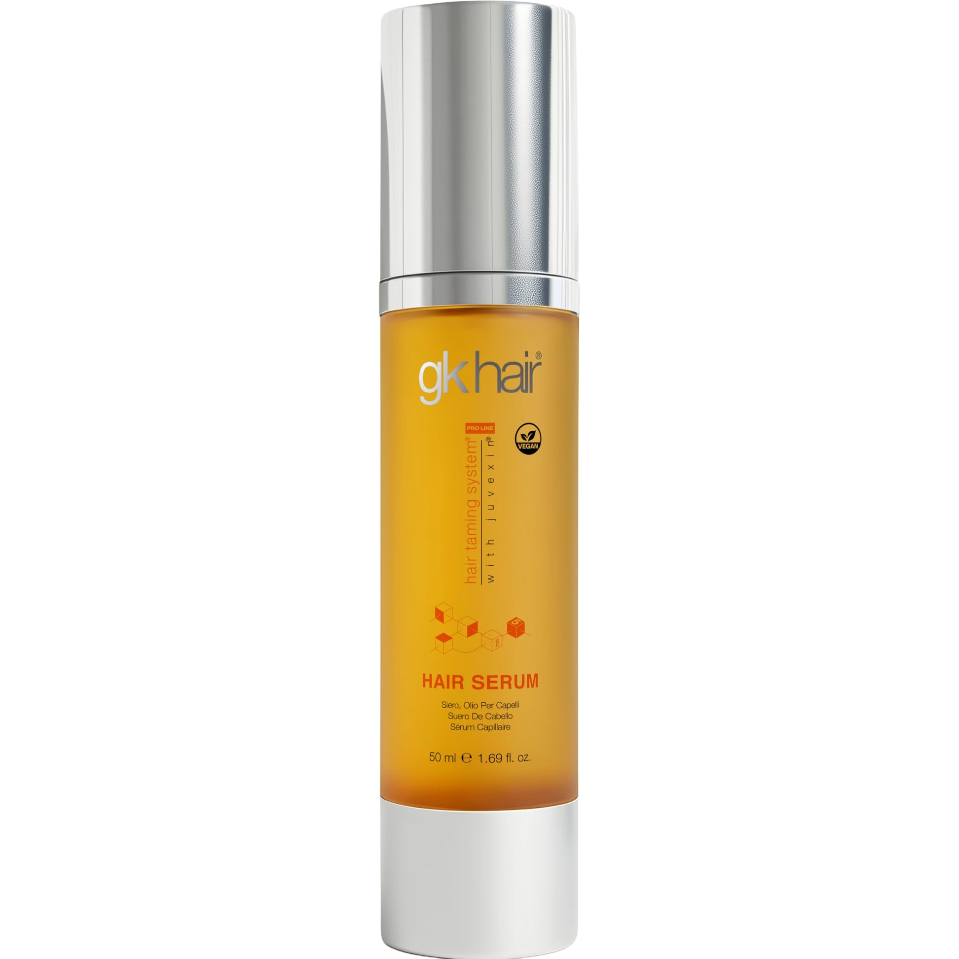 Lavender GK HAIR - Hair Oil Serum 1.69 Oz - Smooth Frizz Control & Shine Enhancement - Dry, Frizzy, Damaged & Dull Hair - Argan Oil Hair Serum with Plant Based Protein and Natural Silicones Lightweight Finish