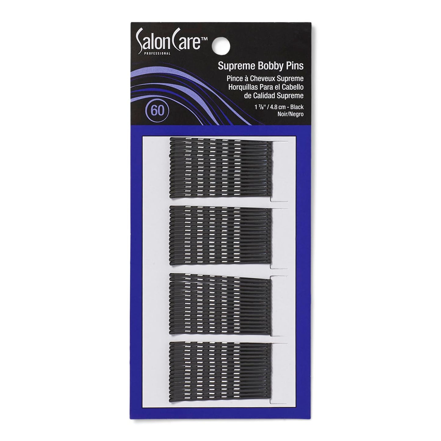Dim Gray Salon Care Professional Supreme Black Bobby Pins 60 Count
