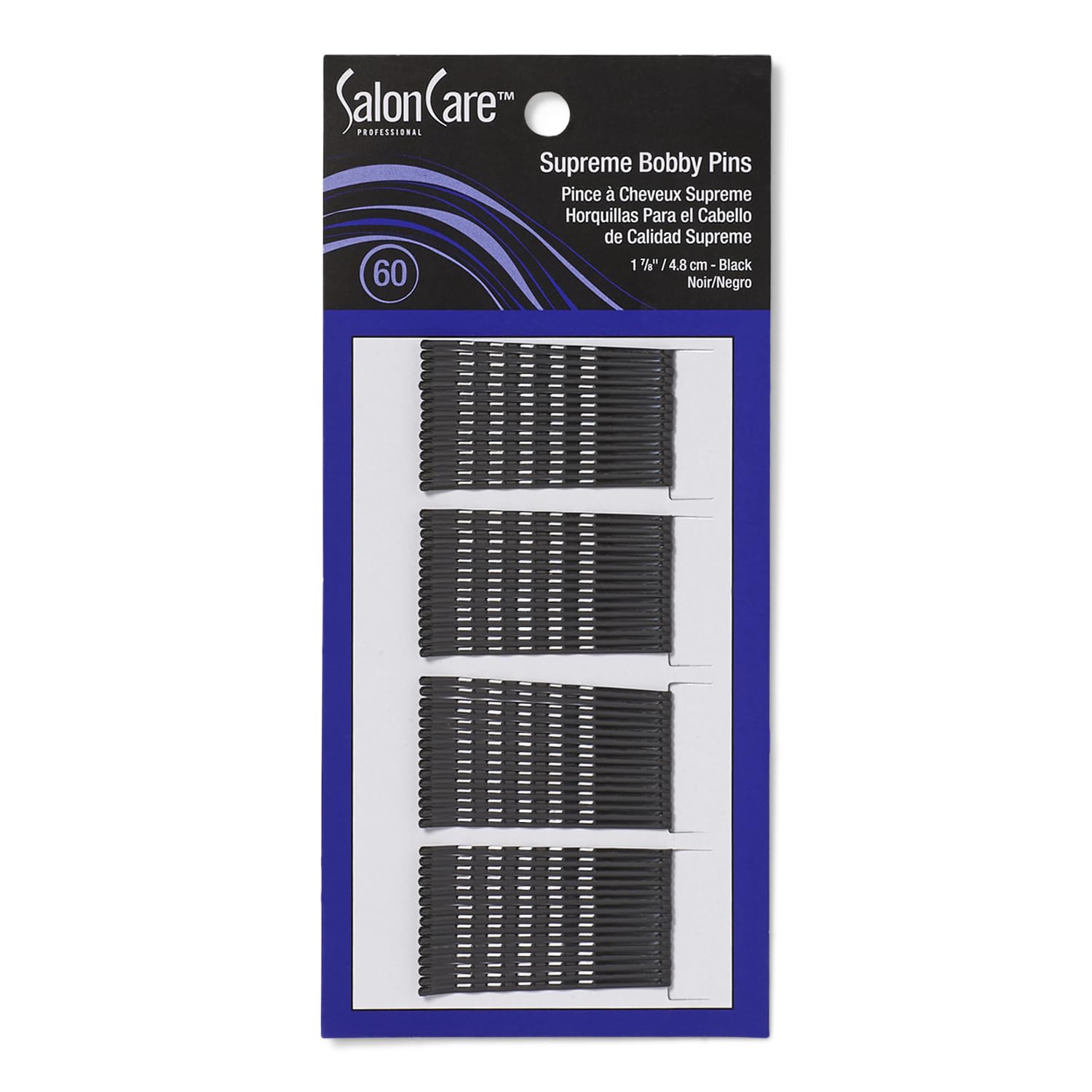 Dim Gray Salon Care Professional Supreme Black Bobby Pins 60 Count