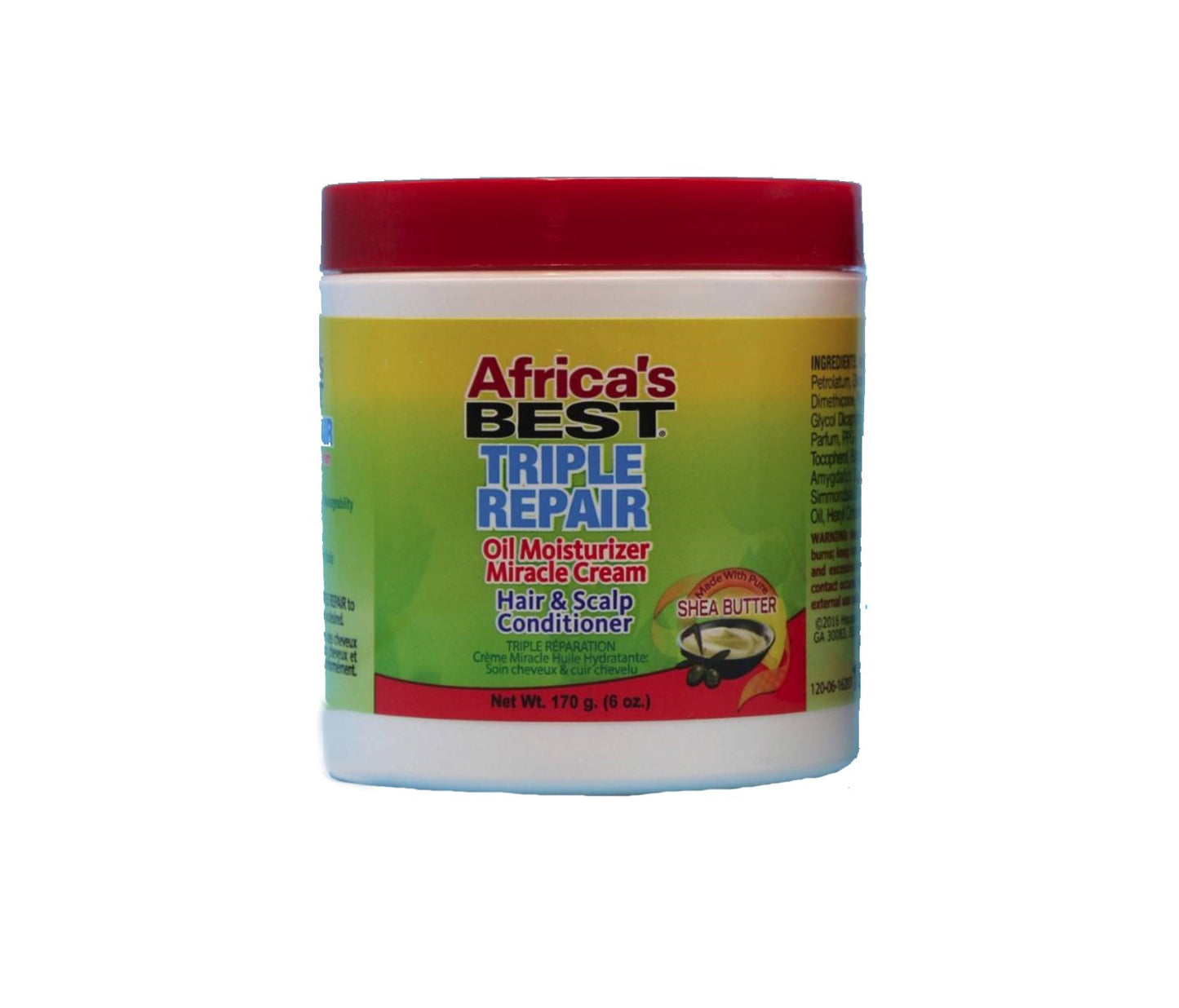 Dark Red Africa's Best Triple Repair Oil Moisturizer Hair and Scalp Conditioner, 6 Ounce (Packaging May Vary)