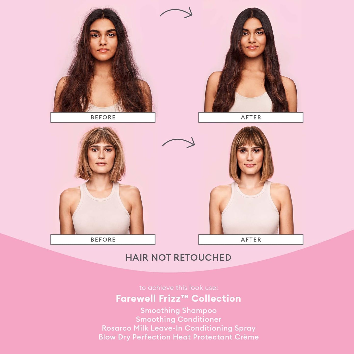 Misty Rose Briogeo Farewell Frizz Blow Dry Perfection & Heat Protectant Crème | Silicone-Free Styling Cream for Frizz Control, Smoothness & Shine | Protects Up to 450°F | Vegan & Cruelty-Free | 2 oz