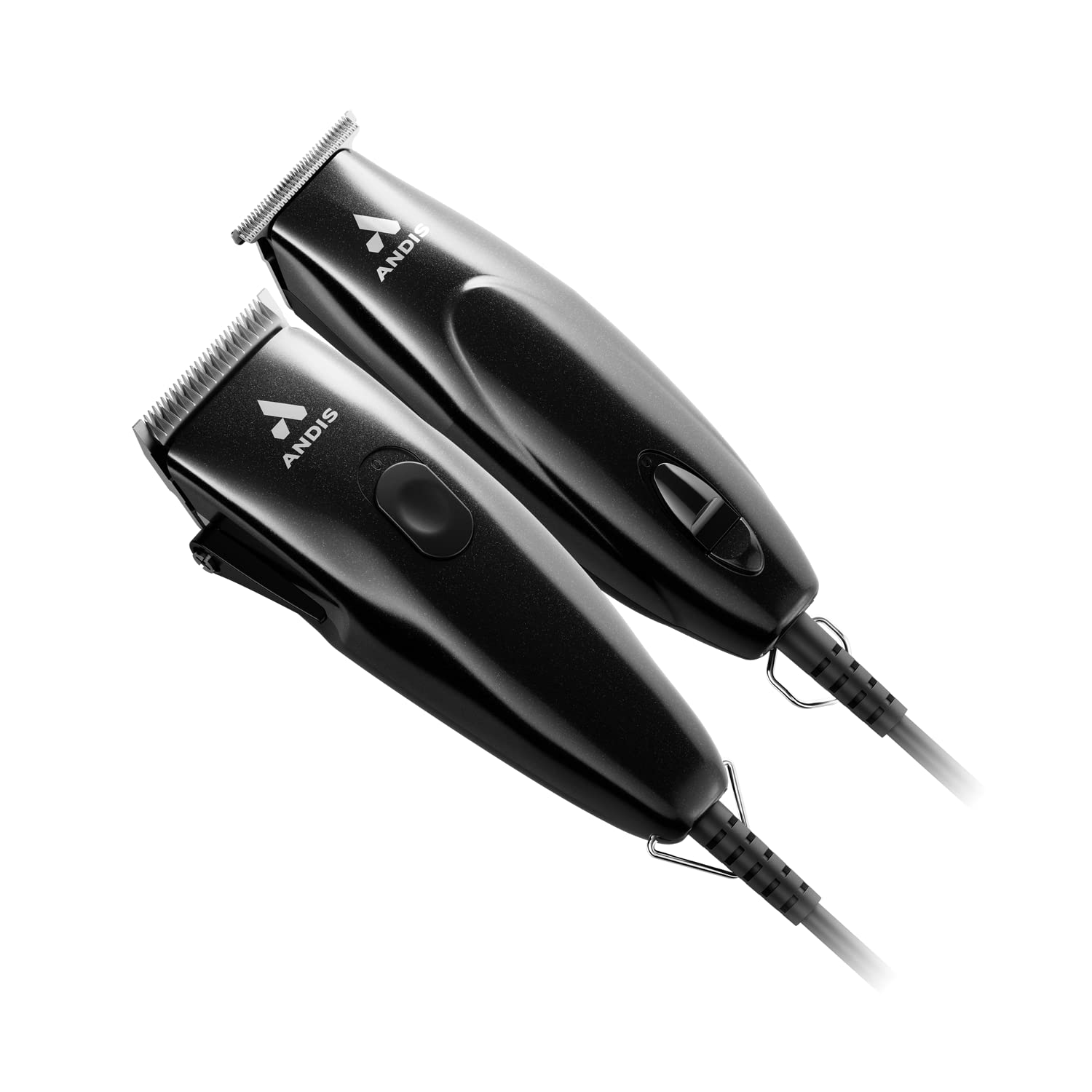 White Smoke Andis 24810 Professional PivotPro and SpeedMaster Hair Clipper and Beard Trimmer PivotMotor Set, Black