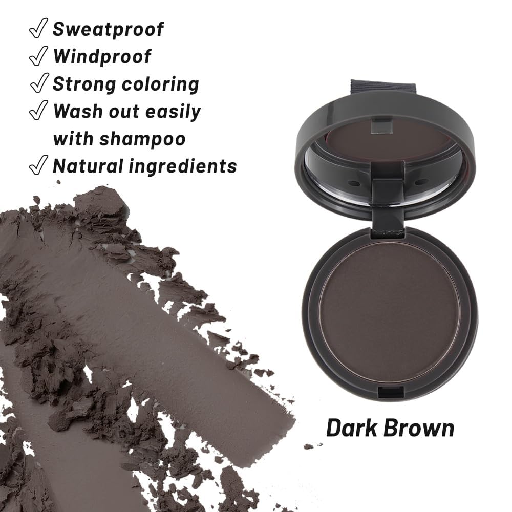 White Smoke SOVONCARE Instantly Hairline Powder, Hairline Shadow Gray Hair Coverage Touch Up Hair Powder for Thinning Hair for Women Hair Root Touch Up Powder Hair Root Cover Up Conceals Hair Loss Dark Brown