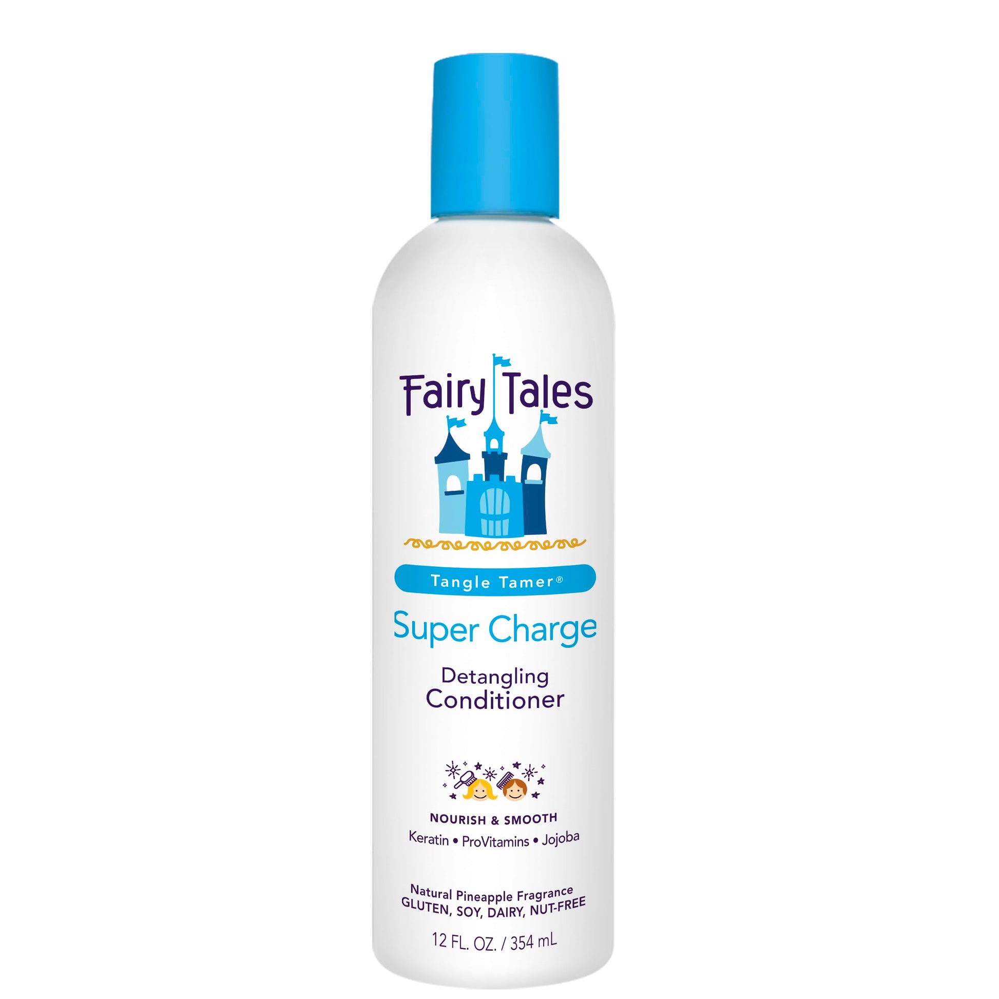 White Smoke Fairy Tales Tangle Tamer Super Charge - Detangling Conditioner for Kids - Paraben Free, Sulfate Free, Gluten Free, Nut Free - 12 oz