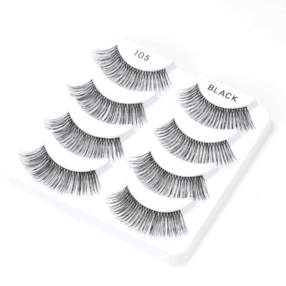 White Smoke Ardell Multipack 105 False Lashes, Glamour Fake Eyelash, 1 Pack X 4 Pairs