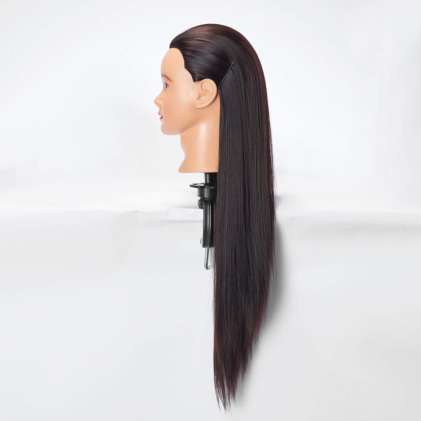 Lavender Hairlink 26-28'' Mannequin Head Synthetic Fiber Long Hair Styling Training Head Dolls for Cosmetology Manikin Maniquins Practice Head with Clamp Stand Holder (6611LB0220)