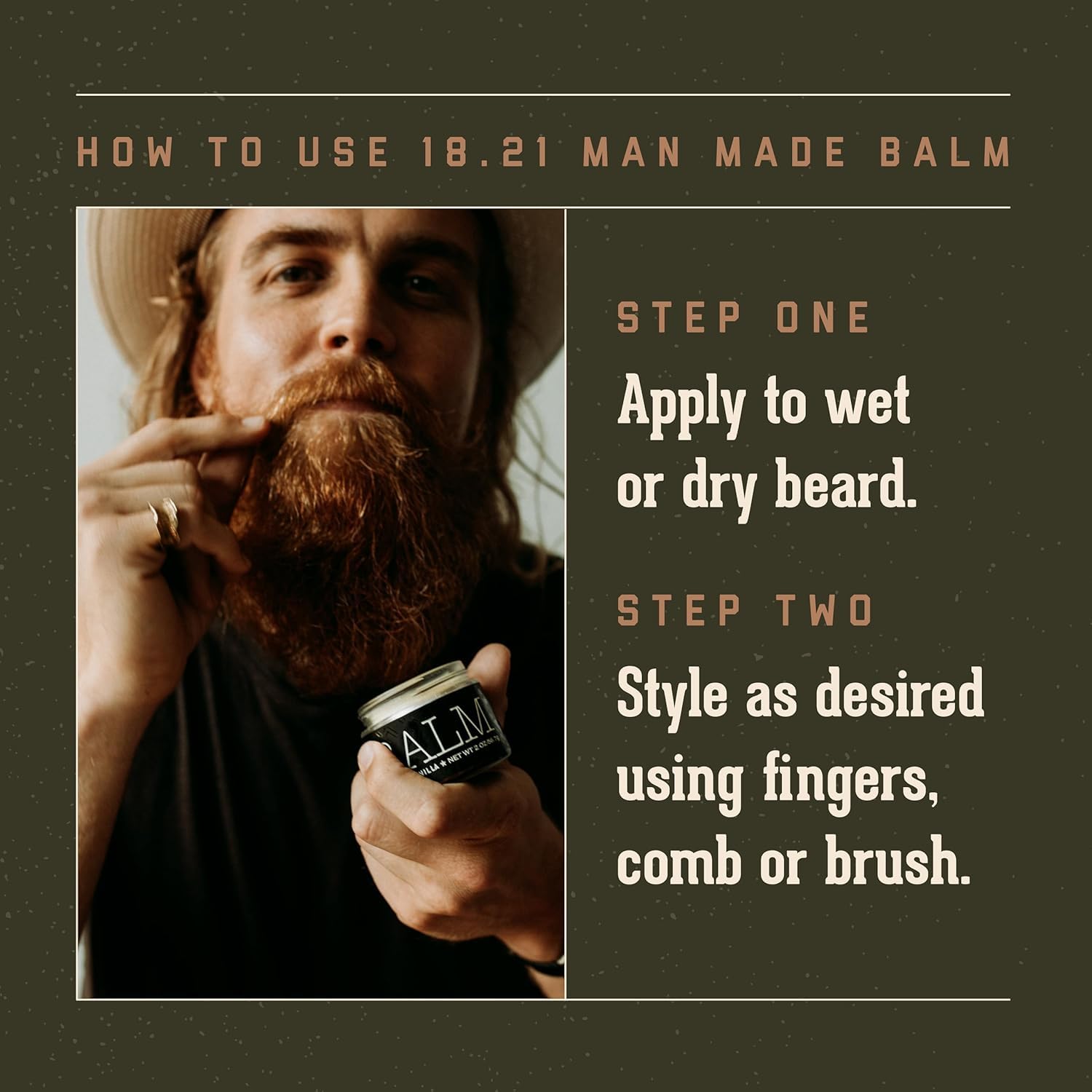Dark Slate Gray 18.21 Man Made Sweet Tobacco Beard Oil & Beard Balm 2-Set Bundle, All Hair & Skin Types for Men, Strengthens and Moisturizes in a Manly Aroma