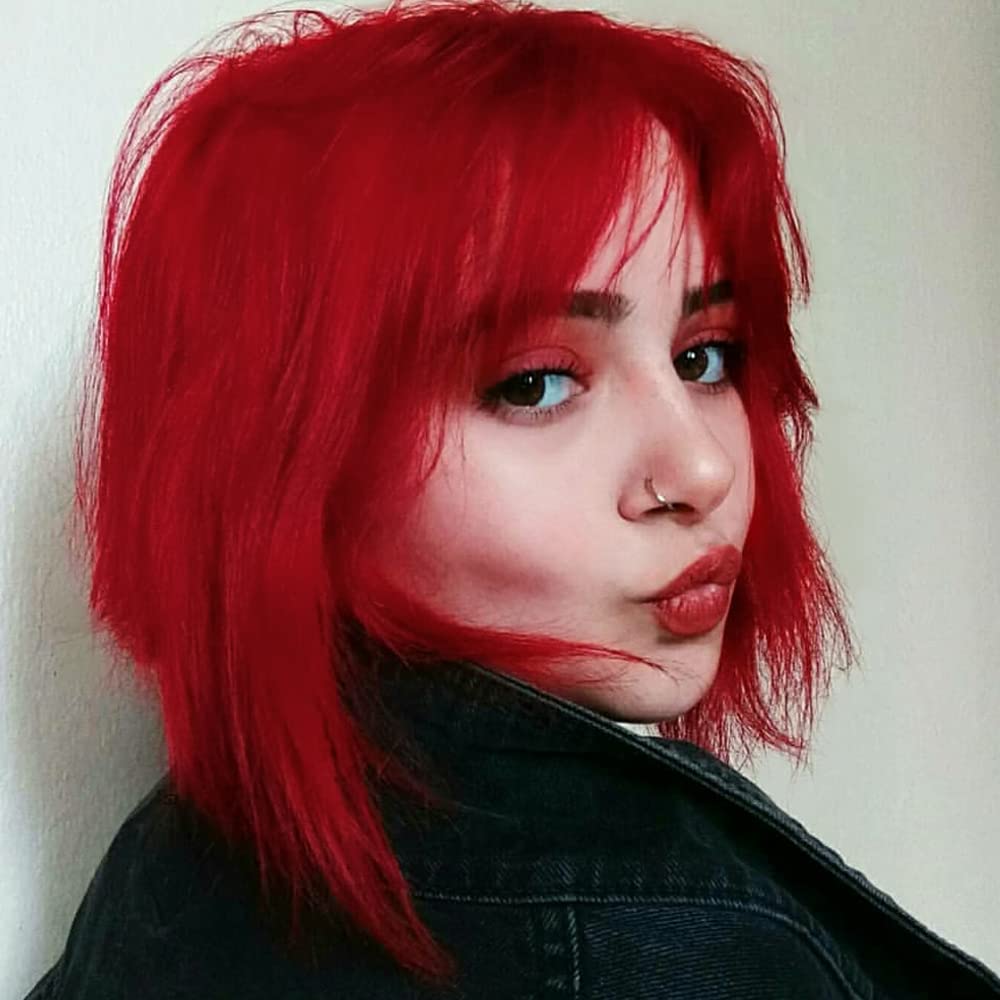 Dark Red MANIC PANIC Classic Pillarbox Red Semi Permanent Hair Color - True Red Hair Dye for Women & Men That Lasts 4-6 Weeks - Vegan, Ammonia & Cruelty-Free - Create & Mix Custom Shades (4oz)