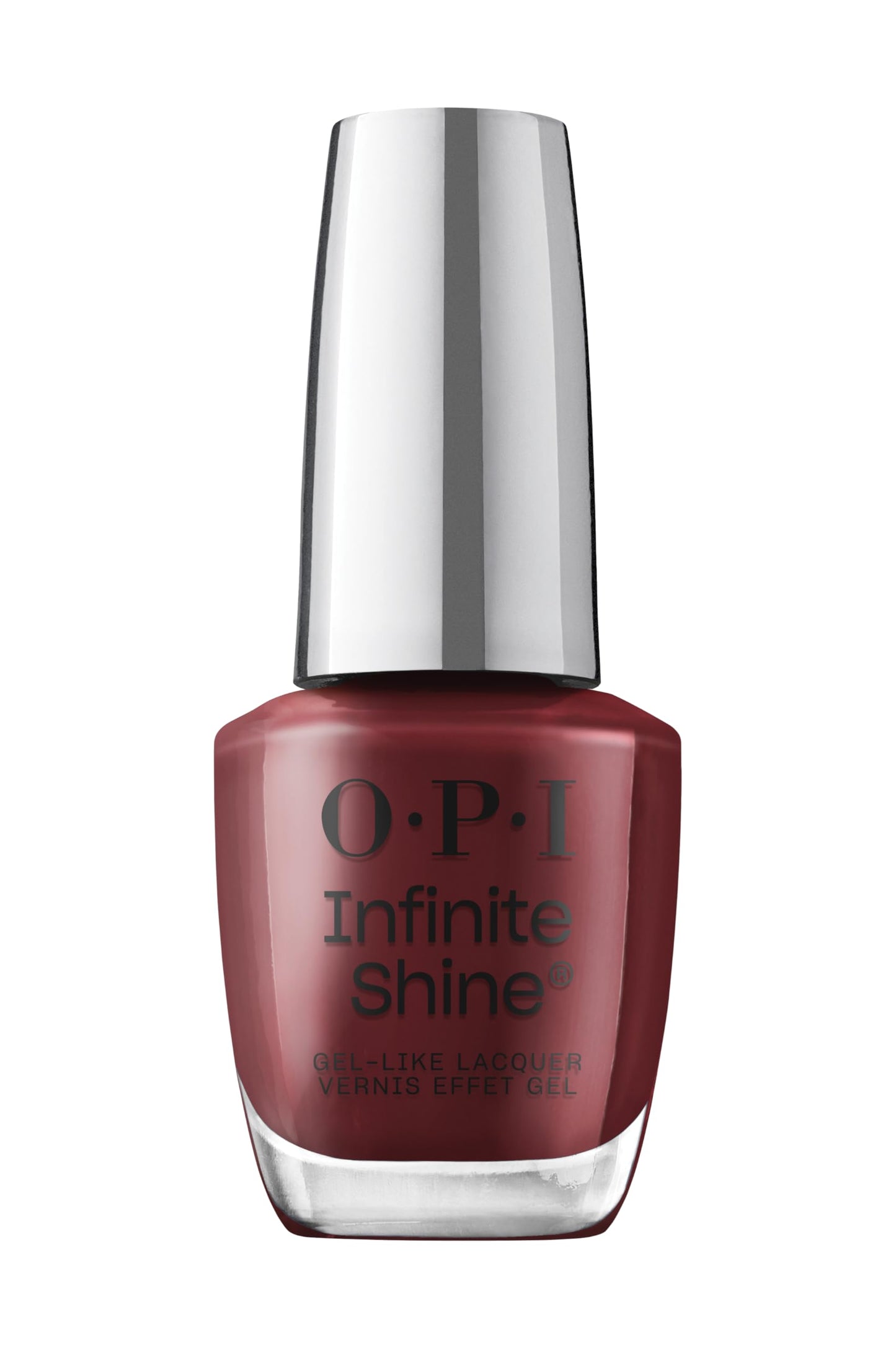 White Smoke OPI Infinite Shine Raisin the Bar | Opaque Dark Red Crème Long Wear Gel Like Nail Polish | Vegan, Long Lasting, Streak Free
