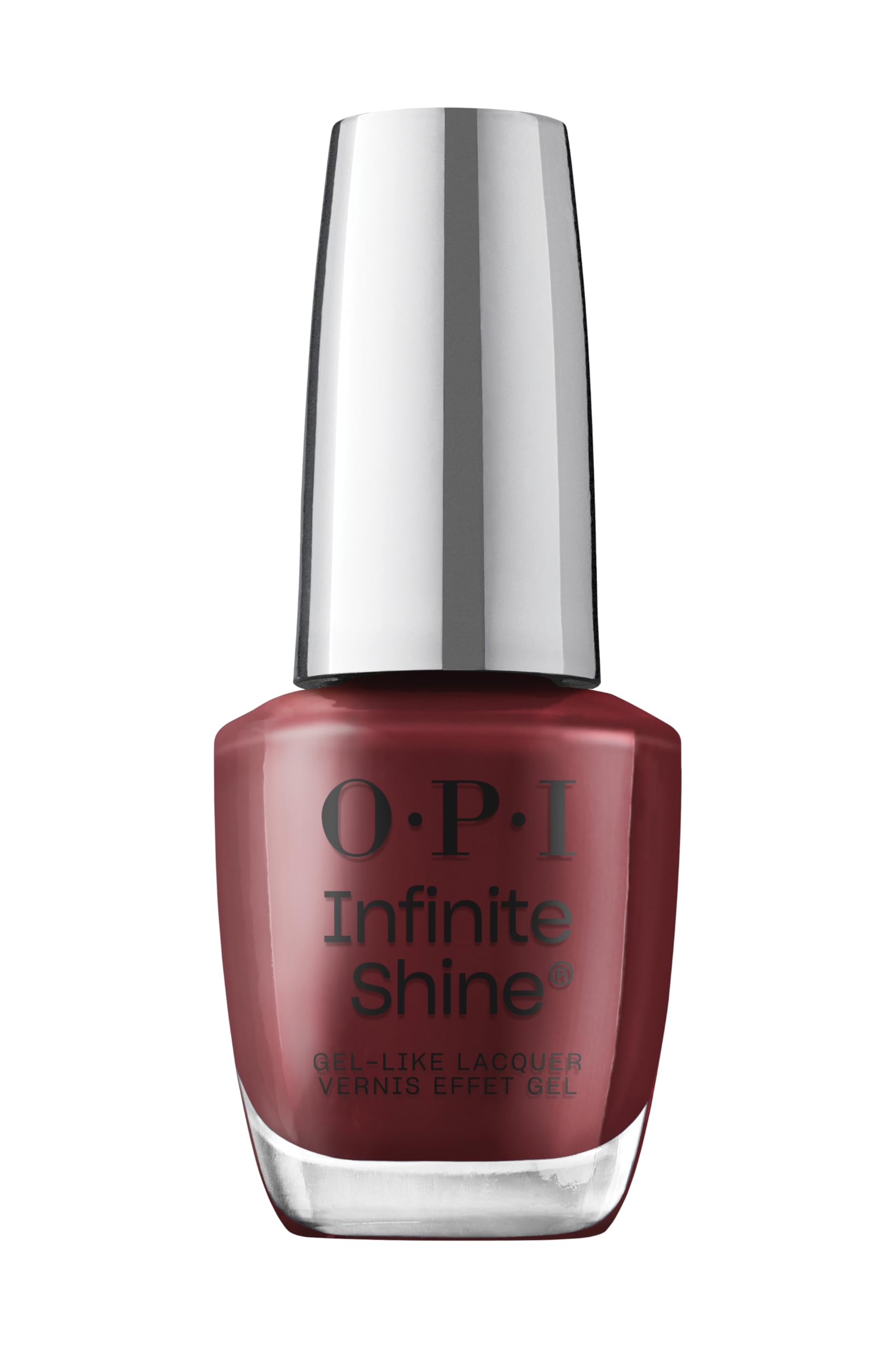White Smoke OPI Infinite Shine Raisin the Bar | Opaque Dark Red Crème Long Wear Gel Like Nail Polish | Vegan, Long Lasting, Streak Free