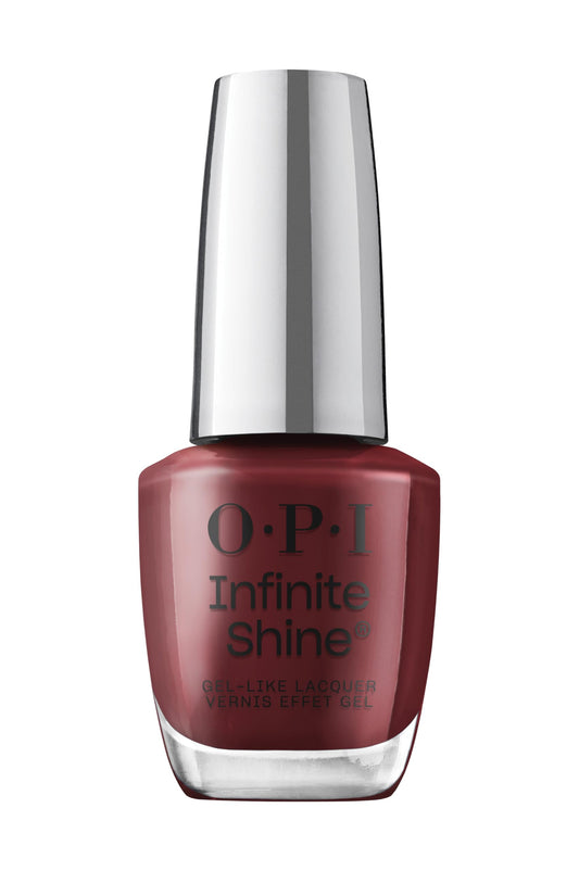 White Smoke OPI Infinite Shine Raisin the Bar | Opaque Dark Red Crème Long Wear Gel Like Nail Polish | Vegan, Long Lasting, Streak Free