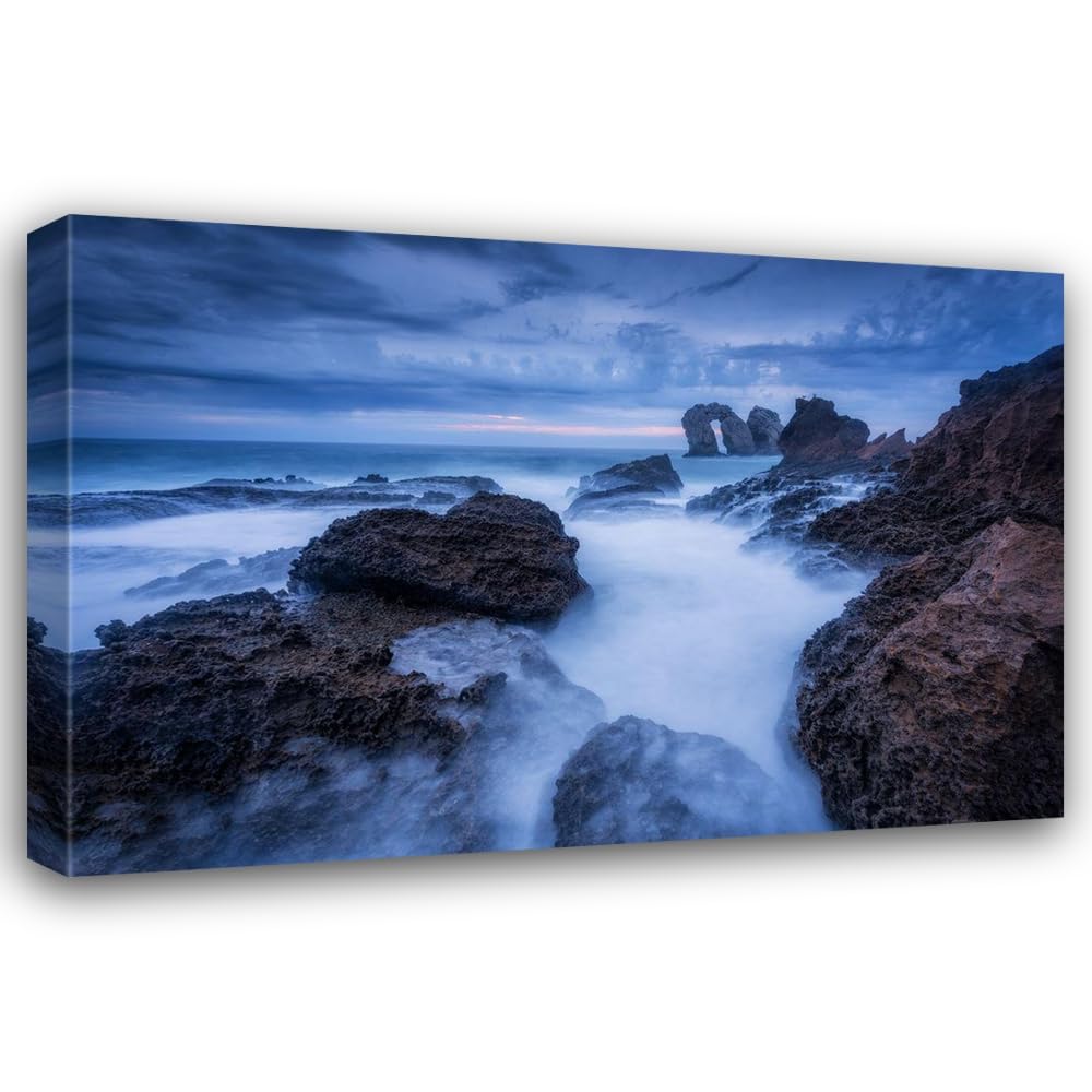 White Smoke ArtDirect Rocky Blue Custom Framed Art Print Giclee Print or Canvas Options with Various Sizes and Customization by Lanza, Sergio