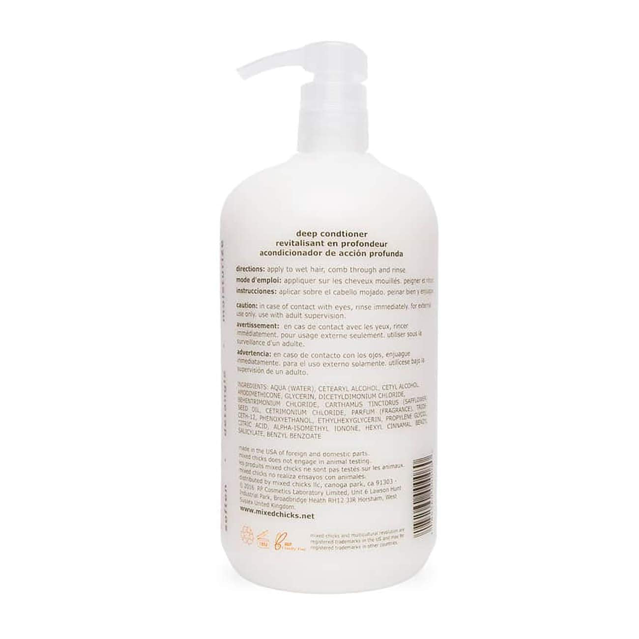 White Smoke Mixed Chicks Gentle Clarifying Shampoo Detangling Deep Conditioner, 33 fl. oz Each