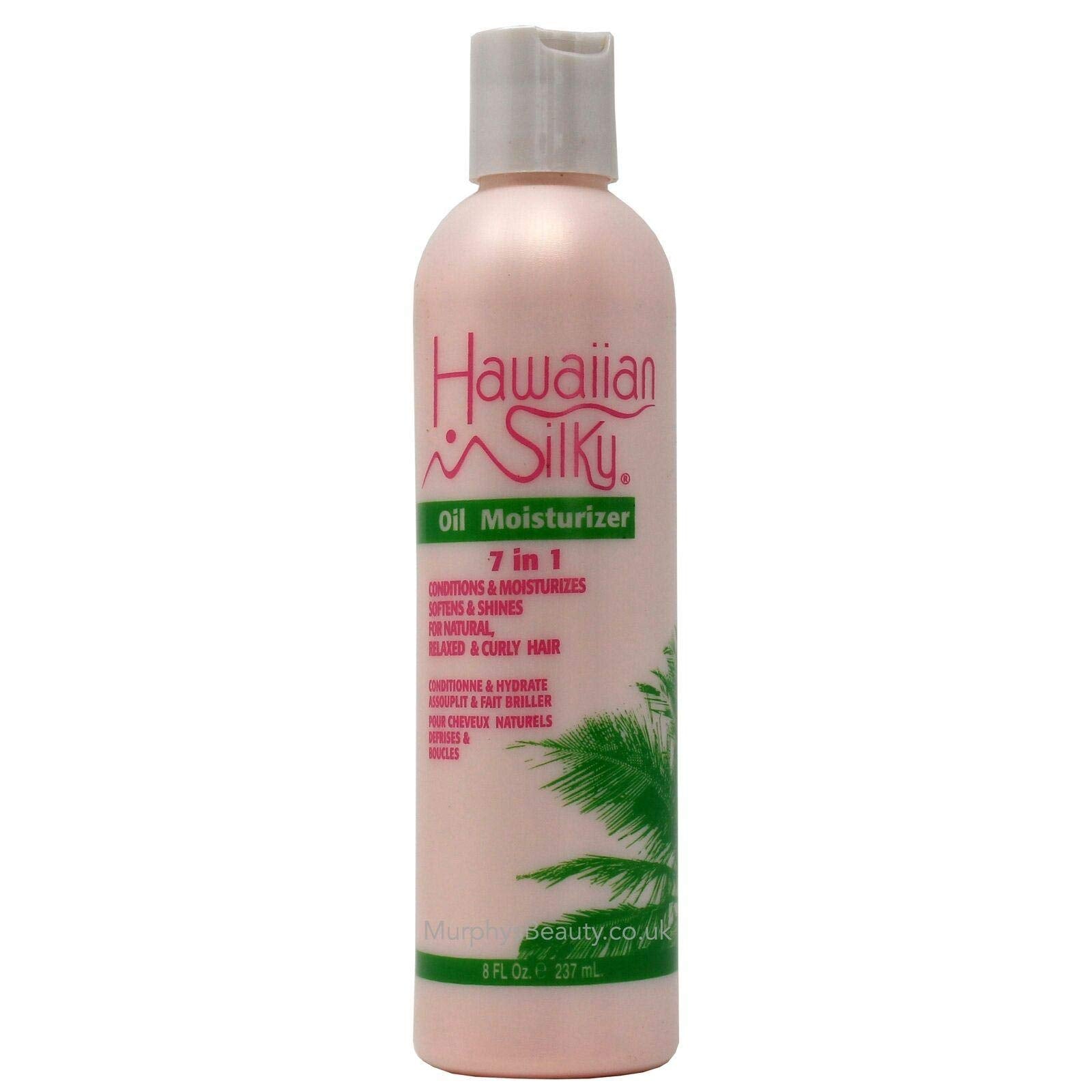 White Smoke Hawaiian Silky 7-in-1 oil moisturizer, Pink, 8 Fl Ounce