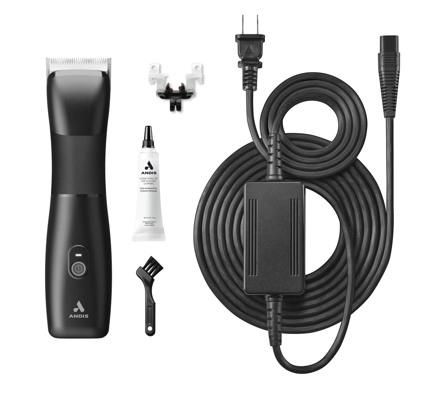 White Smoke Andis Emerge Corded/Cordless Professional Rechargeable Detachable Blade Hair Clipper, Lithium-Ion Powerful Battery, High Power Motor, Contoured Grip, 561340, Black