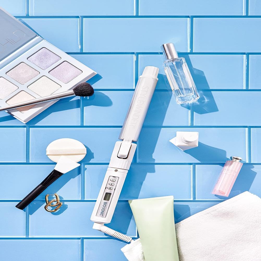Light Blue BIO IONIC Stylewinder Rotating Styling Iron