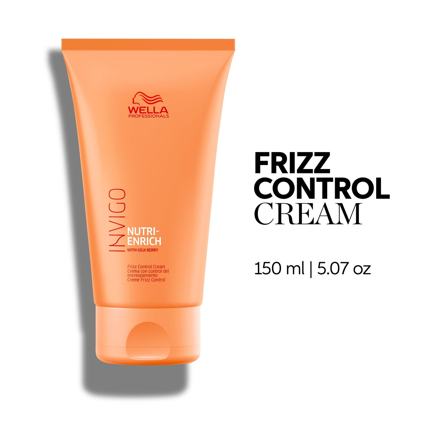 White Smoke Wella Professionals Invigo Nutri-Enrich Frizz Control Cream with Goji Berry | For Dry or Stressed Hair | Deep Nourishment, Smoothness & Anti-Frizz Styling Cream | 5.07 oz