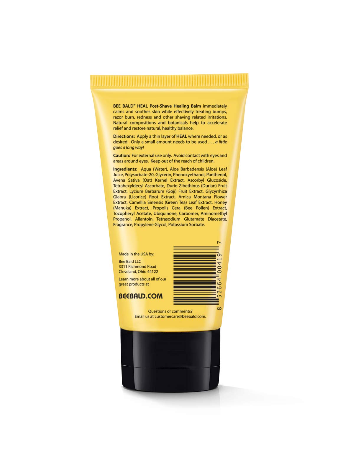 White Smoke Bee Bald HEAL Aftershave for Men Healing Balm, Immediately Calms & Soothes Damaged Skin, Treats Bumps, Redness, Razor Burn & Other Shaving Irritations (2 Fl Oz)