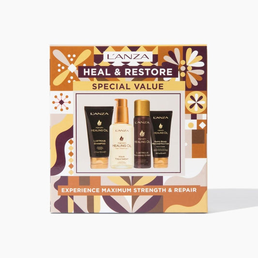 White Smoke L'ANZA Keratin Healing Oil Sampler Hair Kit, Keratin Hair Oil Treatment with Travel Size Shampoo, Finishing Hair Spray & Rapid Bond Reconstructor Hair Care Kit in a Gift Box(1.7/2/0.68 Fl Oz)
