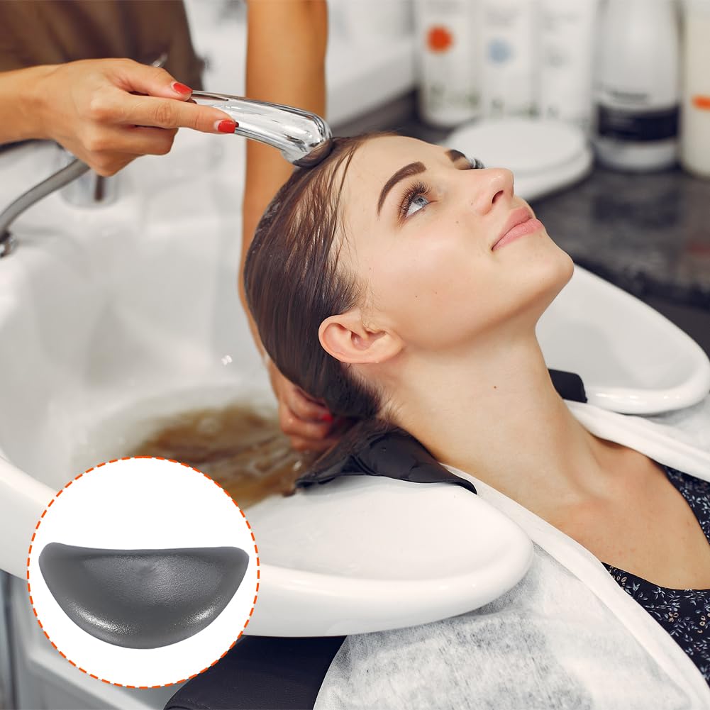 Gray Lwuey Grey Shampoo Bowl Gel Neck Rest, Shampoos Bowls Necks Cushion Salon Necking Pillow Backwash Silicone Vertical Hairdressing Washing Support Pad for Spa Hair Wash Basin Tools 5.5 * 1.6inch