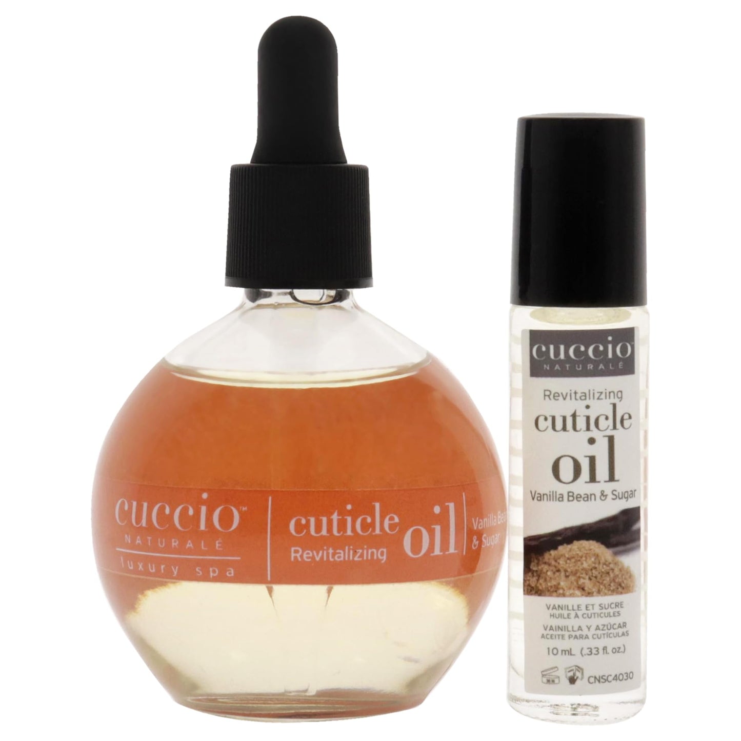 White Smoke Cuccio Naturale Cuticle Revitalizing Oil Set - Hydrating Oils for Instant Cuticle Repair for Dry, Damaged Skin and Nails - Paraben and Cruelty-Free Formula - Vanilla Bean and Sugar Fragrance - 2 pc
