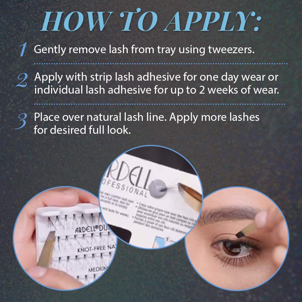 Dark Slate Gray Ardell False Eyelashes Multipack Knot-Free Individuals Medium Black, 2-Pack