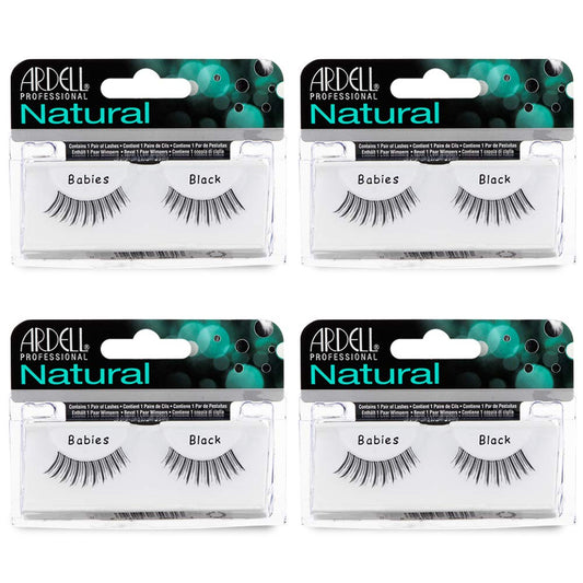 White Smoke Ardell False Eyelashes, Babies - Lightweight, Natural Look Strip Lashes with Invisiband for Everyday Wear, 4 Pack