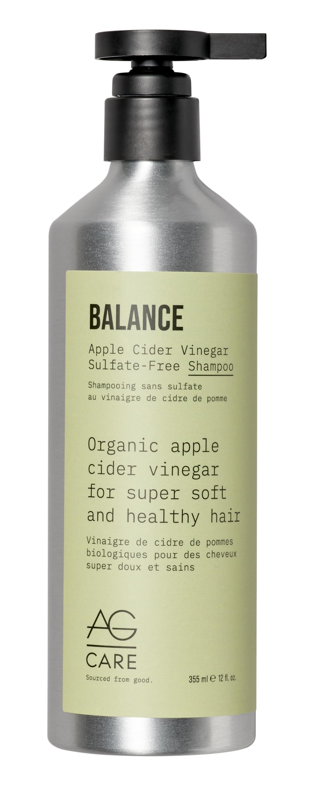 White Smoke AG Hair Balance Apple Cider Vinegar Sulfate-Free Shampoo, 12 Fl Oz