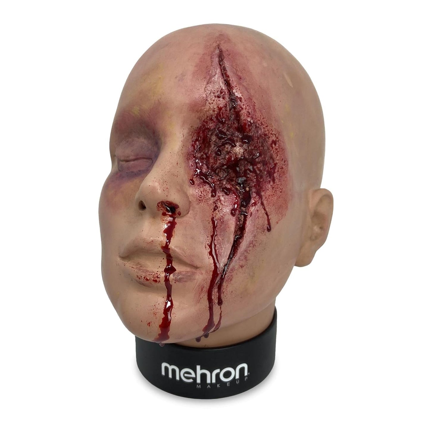 White Smoke Mehron Makeup Practice Head | Mannequin Head for Makeup, Special FX, & Face Painting for Students
